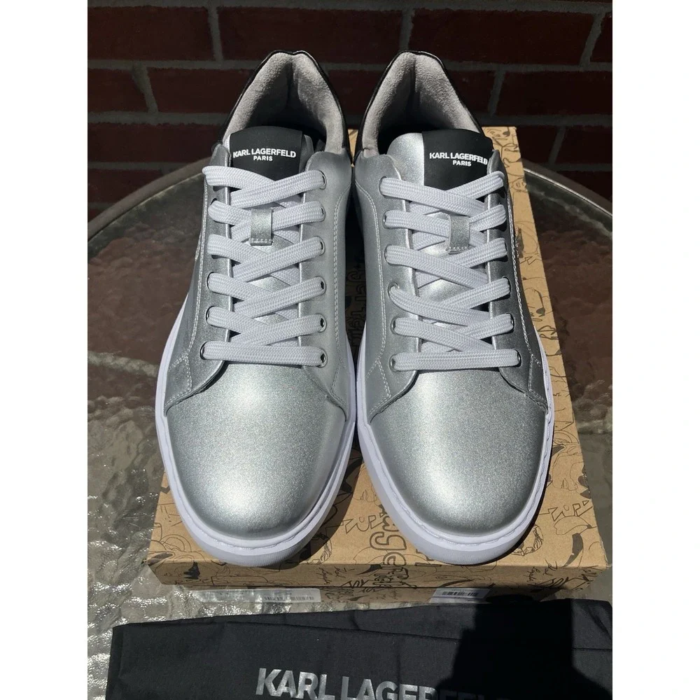 BNWB Karl Lagerfeld Paris Side Embroidered Karl Profile Logo Sneakers|Size 11M